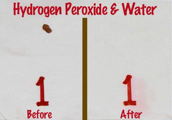 Hydrogen Peroxide & Water Blood Spot Removal Test - Get Blood out of Sheets