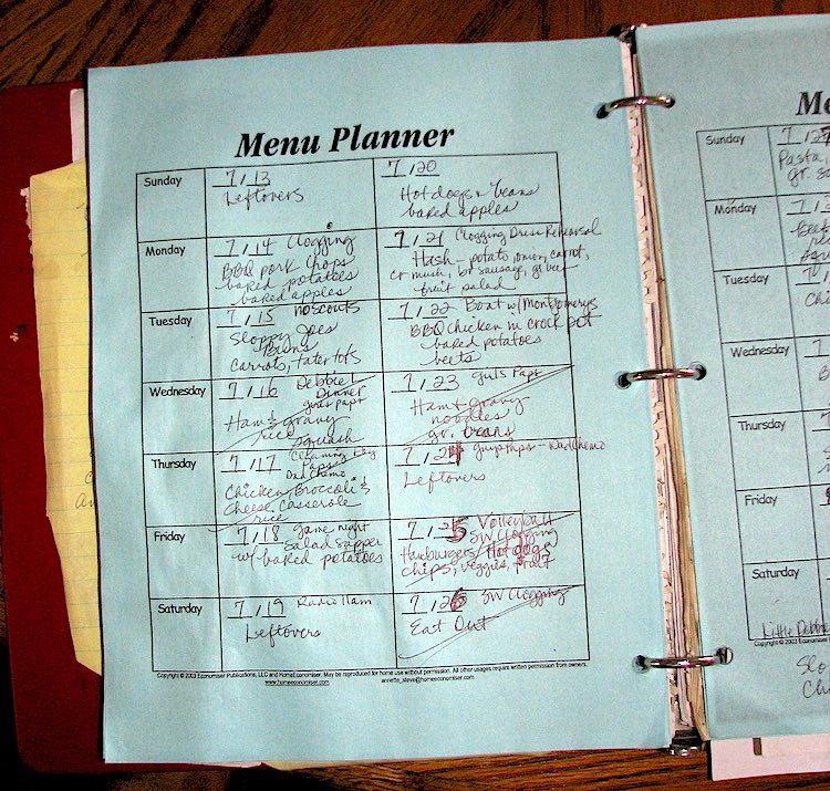 Meal Planning: 6 Easy Steps to Make Tasty Menus and Save Time 5 A 2 week menu plan for dinners