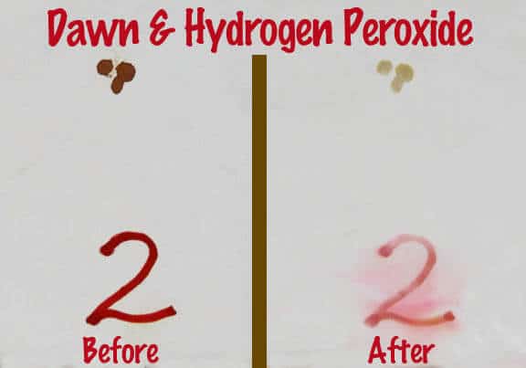 Dawn & Hydrogen Peroxide Blood Removal Test - How to get dried blood out of sheets