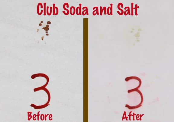 Club Soda & Salt Blood Spot Removal Test - Easy ways to get dried blood out of sheets.
