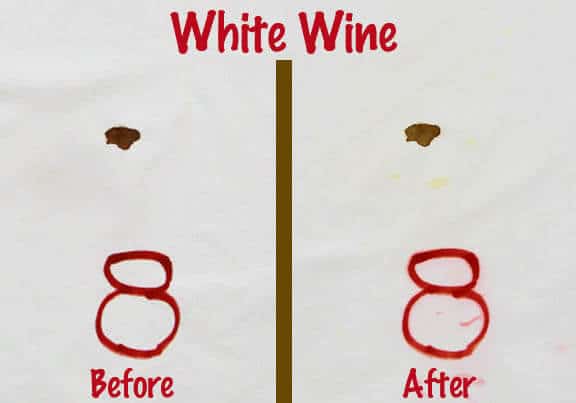 White Wine Blood Stain Removal Test - a terrible way to try to get blood out of sheets.