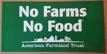 American Farmland Trust No Farms, No Food Free Sticker