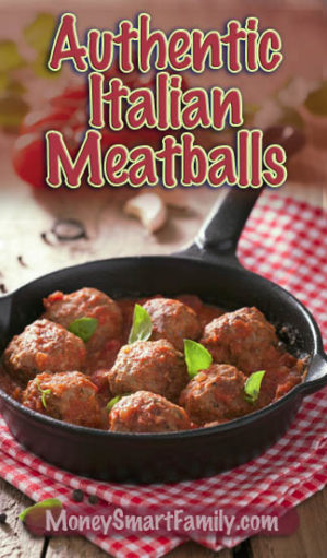 A Delicious, Homemade, Authentic Italian Meatball Recipe! #Meatballs #GroundBeefMeatballs #TraditionalMeatballs #AuthenticMeatballs