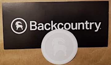 Backcountry clothing logo sticker