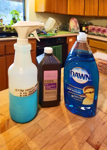 Dawn and Hydrogen Peroxide - Miracle Satin Remover for Carpets and Clothes.
