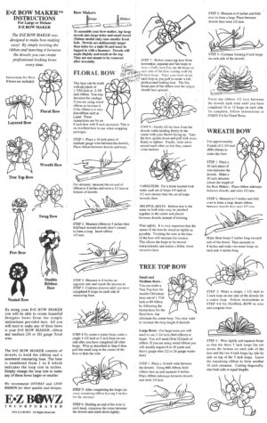 DIY Bowmaker instructions page 1 