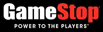 Game stop logo for trading in used cell phones.