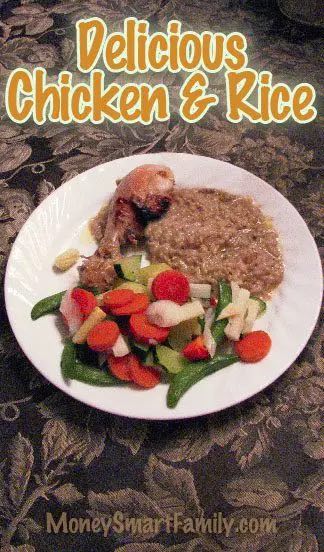 Delicious Baked Chicken and Rice Recipe. One Pan in the Oven, Awesome Dinner! #BakedChickenNRice #ChickenNRiceInOven
