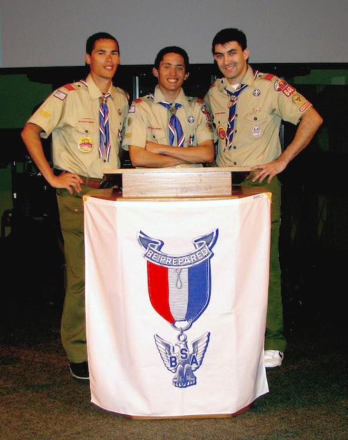 Joe, Roy and John Economides - Eagle Scouts