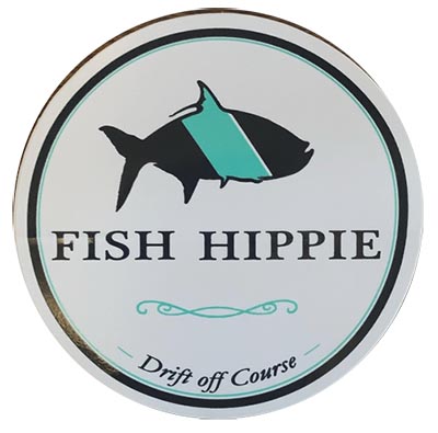 Fish Hippie Free Sticker