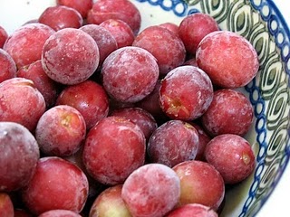 frozen grapes for a snack
