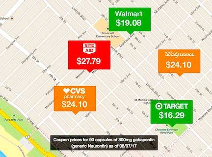 GoodRx prescription drug price comparison.