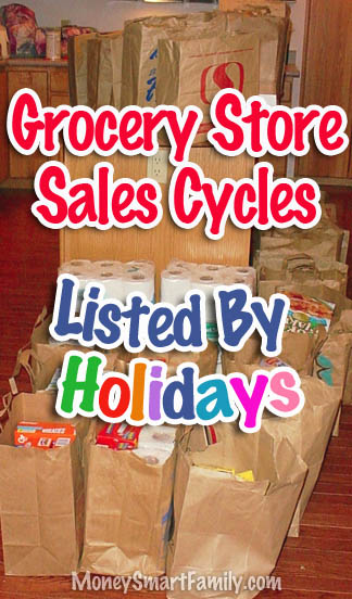 Learn about Grocery Store Sales Cycles/ Stocking up on Groceries/ Grocery Stockpile List