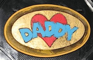 Daddy plaque painted by Abbey