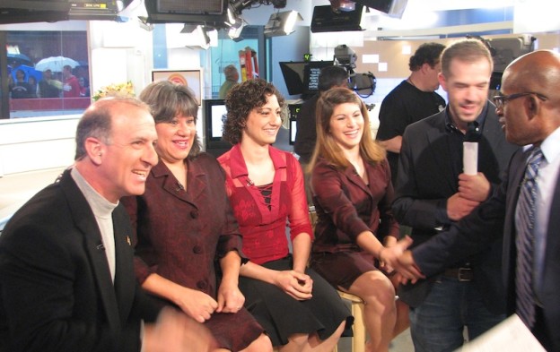 Steve & Annette Economides with Daughters and Al Roker on Today Show Set