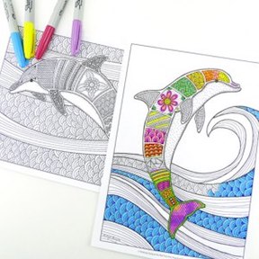 Shabby Creek Coloring page sample for adults.