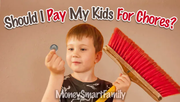 Should I Pay My Kids for Chores - a boy with a broom and a quarter.