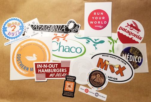 A Pile of Free Stickers that we've received by mail in the past few months.