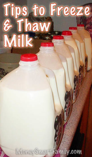 Tips for freezing milk and thawing milk.