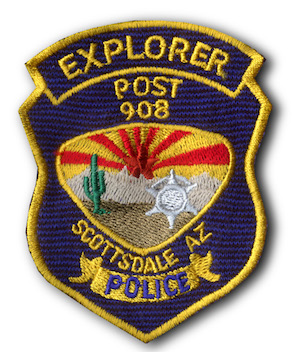 Police Explorer post sleeve badge a great group to help kids learn character.