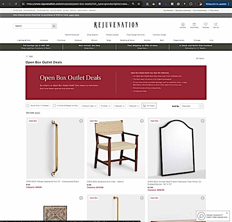 Rejuvenation Open Box Store