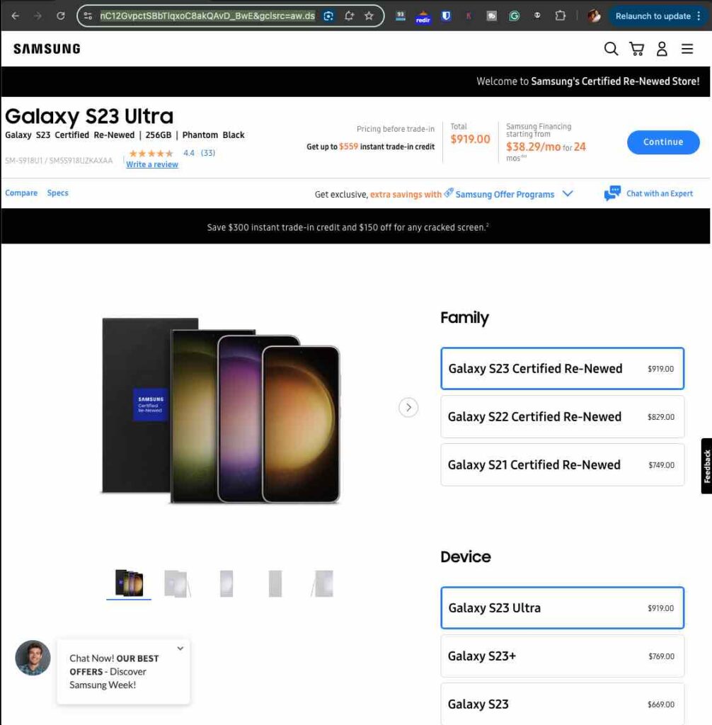 Samsung Certified Re-Newed