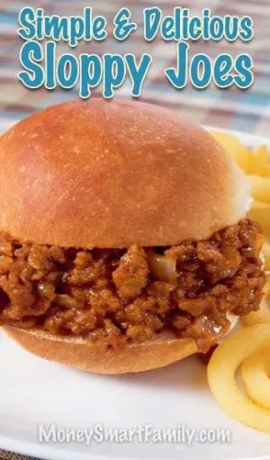 A Simple & Delicious Sloppy Joe Recipe that takes less than an hour to make! #SloppyJoes #SloppyJoeSandwich #SloppyJoesStoveTop