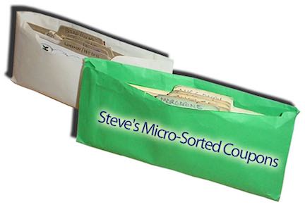 Steve's coupon filing system - 2 Envelopes