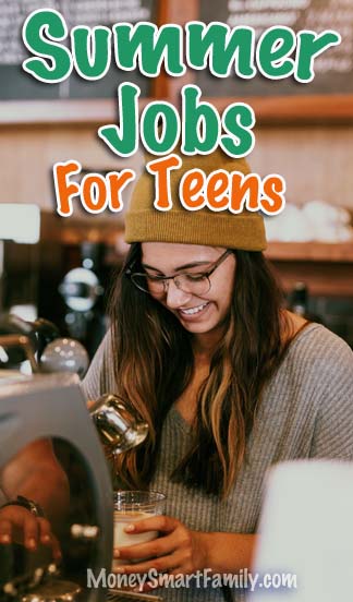 Summer Jobs for Teens - a girl working as a barista at a coffee shop.