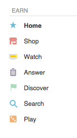 Swagbucks Menu