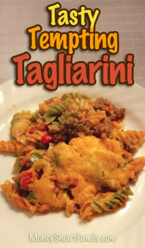 Tagliarini - ground beef, pasta and cheese - tasty and tempting dinner. #TagliariniBeef #TagliariniBeefPastaCheese #TagliariniBeefTomatoesPasta