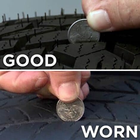 Tire Safety Check with a Quarter