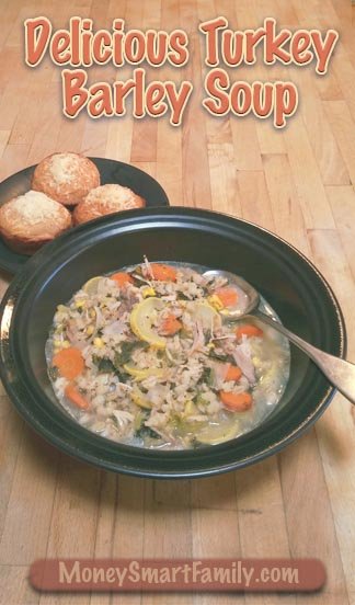 A Delicious Turkey or Chicken Barley Soup Recipe. Perfect for the cold months of the year. #ChickenBarleySoup #TurkeyBarleySoup