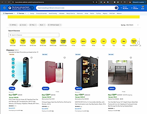 Walmart Wareshouse deals and Closeouts