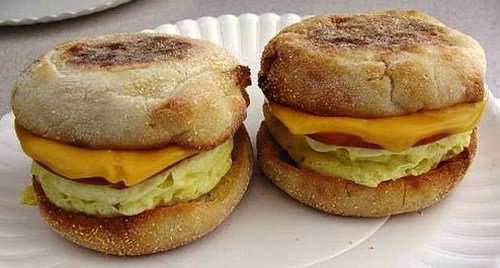 Homemade egg mcmuffins - Thanksgiving traditions.