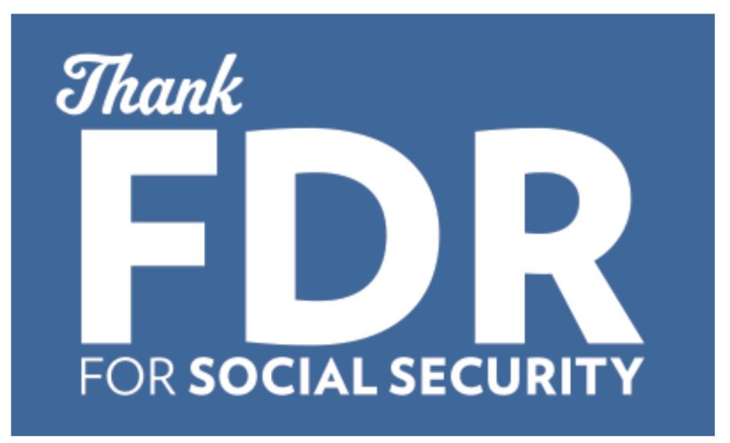 Thank FDR for Social Security free sticker