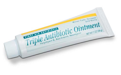 Triple antibiotic ointment for preventing colds.